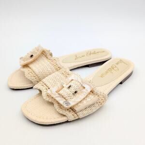 Sam Edelman Bambi Slide Sandals Big Buckle Women's Beige US8.5M EU39